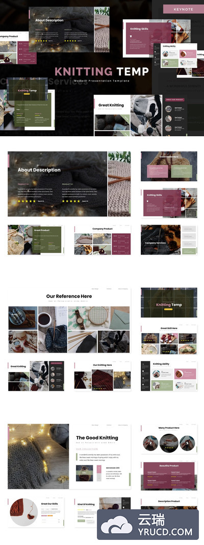 时尚高端简约专业的keynote幻灯片演示模板（key）