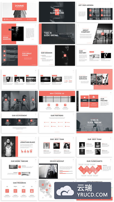 建筑素材的PPT模板下载[KEY]