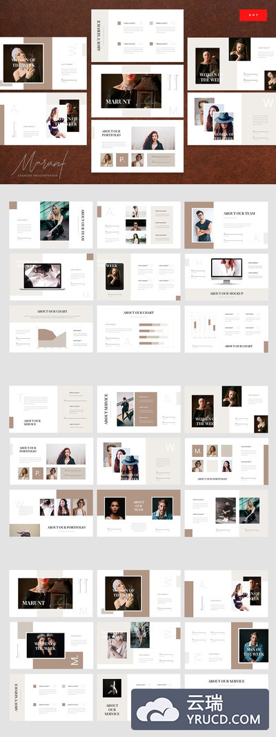 时尚高端简约奢华欧式powerpoint幻灯片演示模板（pptx）