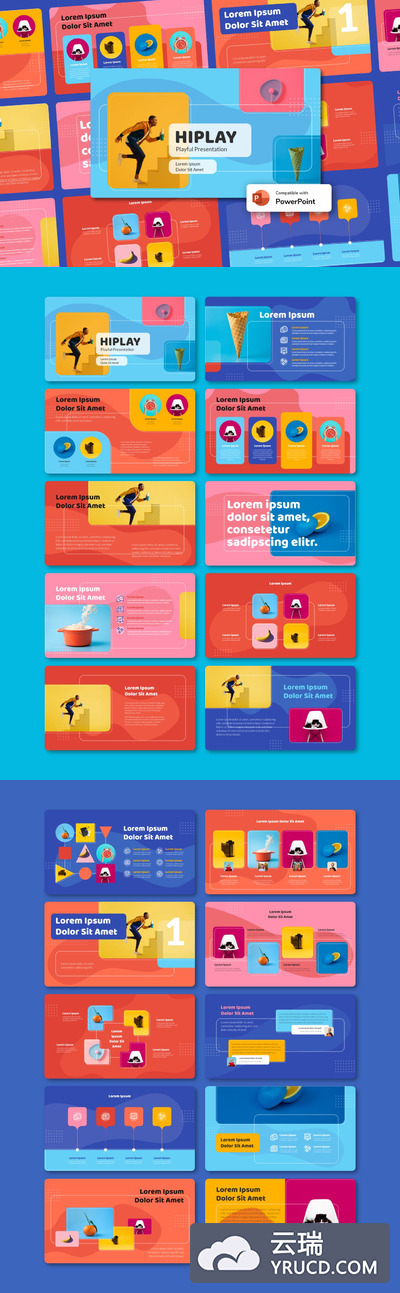 时尚高端好玩的powerpoint幻灯片演示模板（pptx）