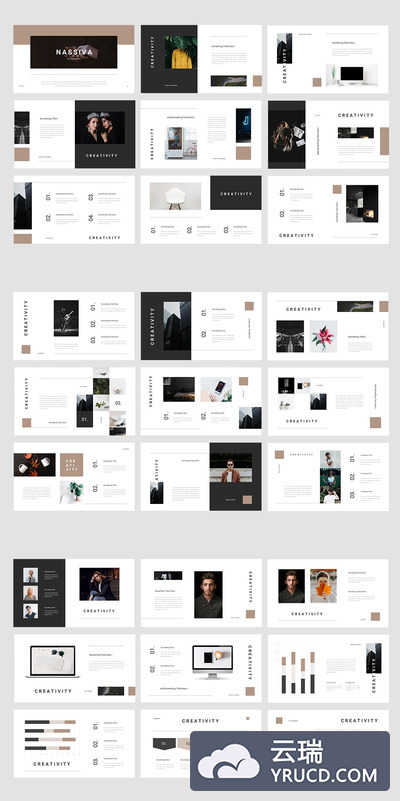 高端干净的PPT模板下载[PPTX]