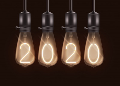 简约2020新年字体装饰