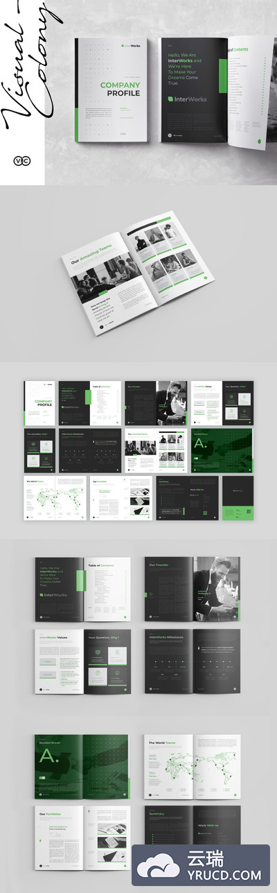 时尚高端简约项目提案画册宣传册品牌手册房地产楼书杂志书籍装帧设计模板（indd）-7