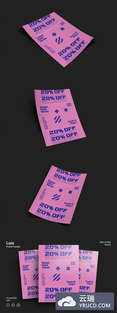 时尚高端简约抽象艺术海报宣传单DM设计模板（AI，EPS，PSD，JPG），这是一种最小的现代海报模板-2