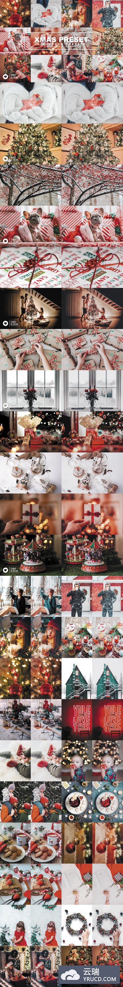 圣诞照片调色滤镜LR预设下载