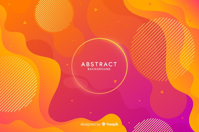 抽象流体技术背景 Fluid gradient shapes background Vector