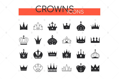 扁平化的黄冠款式创意设计图标图形下载[EPS]