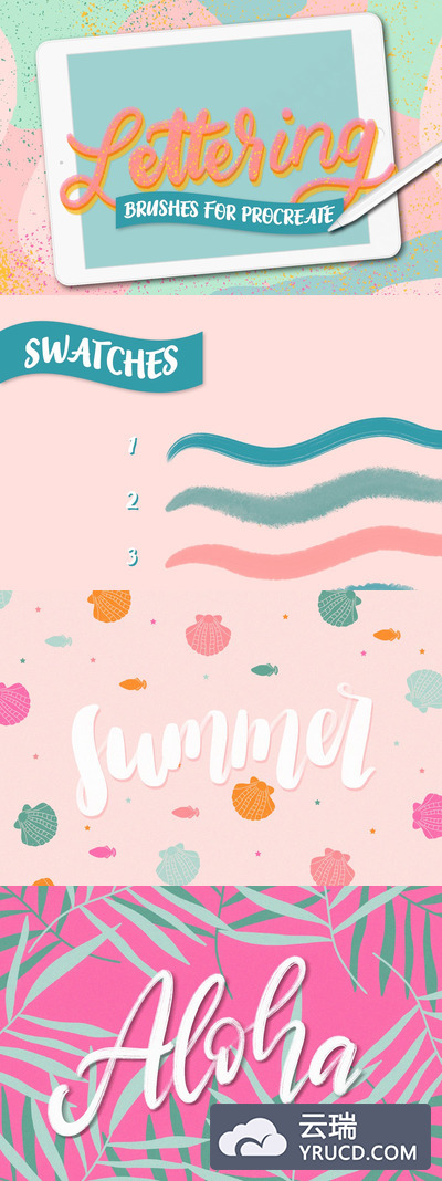 10款Procreate字母字体笔刷