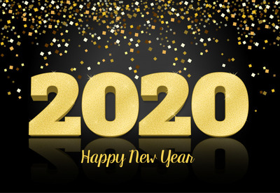 金色2020新年春节横幅素材