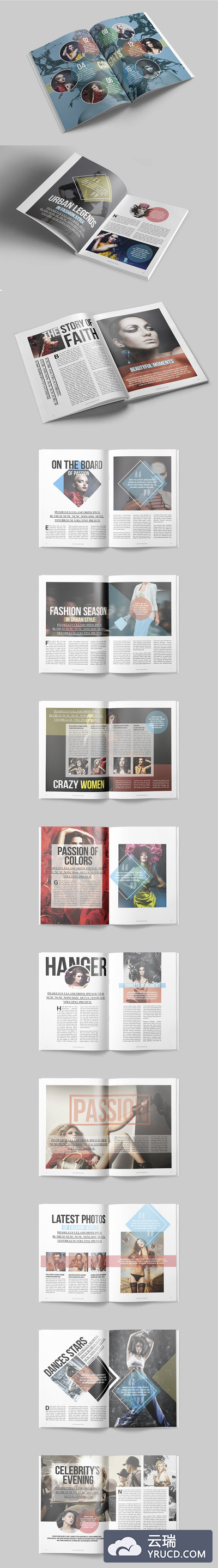 专业感觉的画廊杂志设计模板下载[Indd]