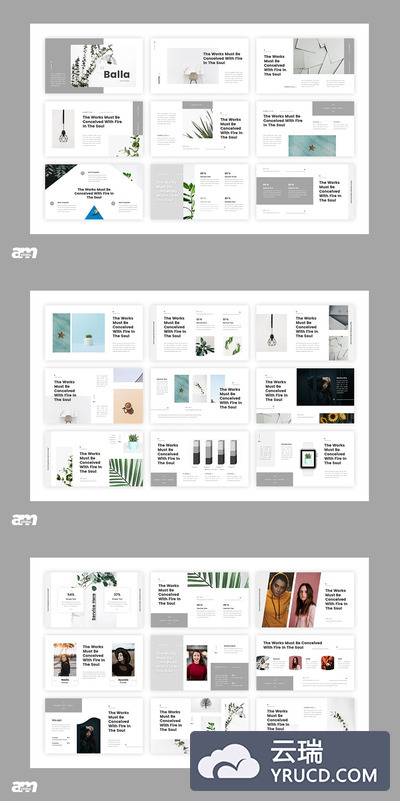 设计感强的极简主义PPT模板下载[PPTX]