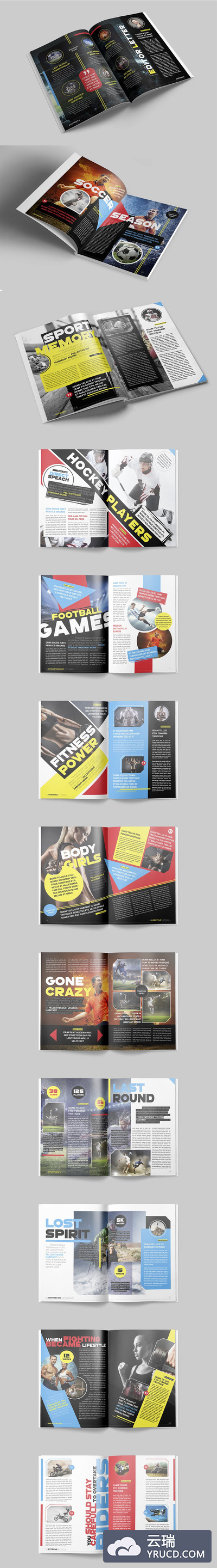 极简主义干净杂志画册模板下载[Indd]