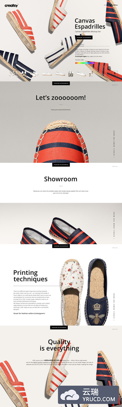 帆布鞋懒人鞋图案设计样机集