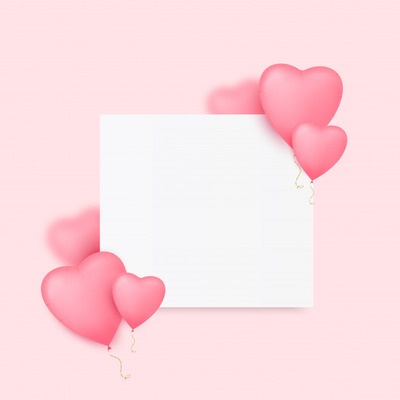 情人节心形气球装饰素材