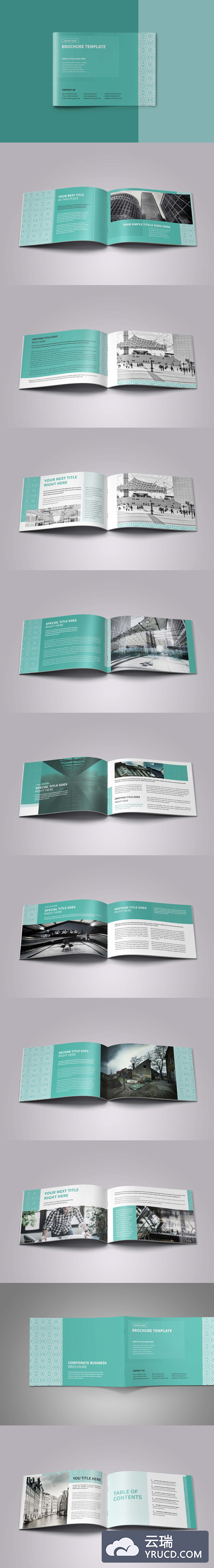 A5尺寸企业多功能杂志设计模板