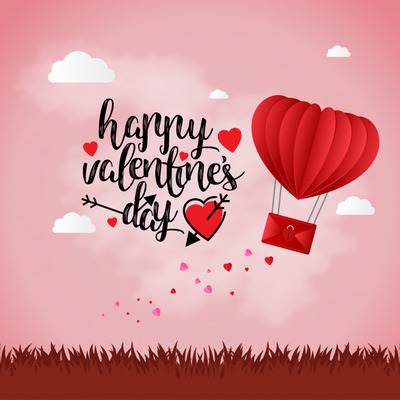 浅粉色情人节背景设计 Happy valentine's day with light background Vector