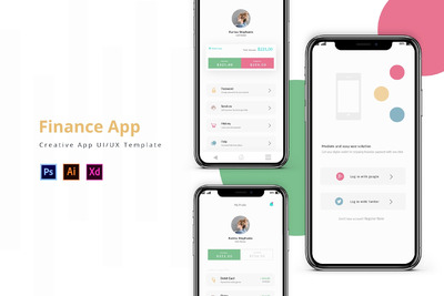 简单的金融主题 App UI下载[PSD,AI,XD]