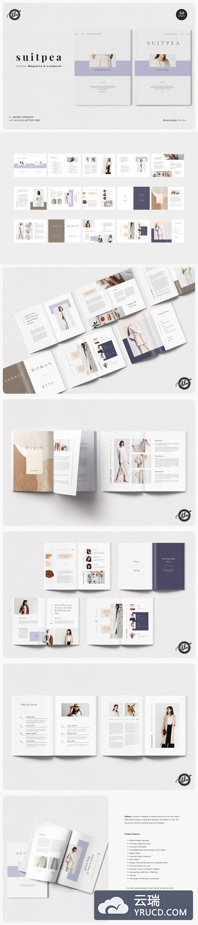 时尚服装品牌杂志设计模板