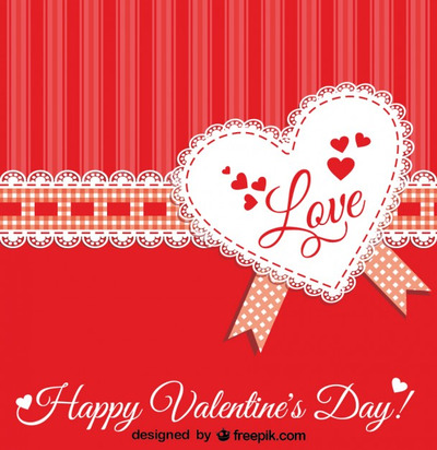 情人节蕾丝花边设计素材 Lace design valentine's day design Vector