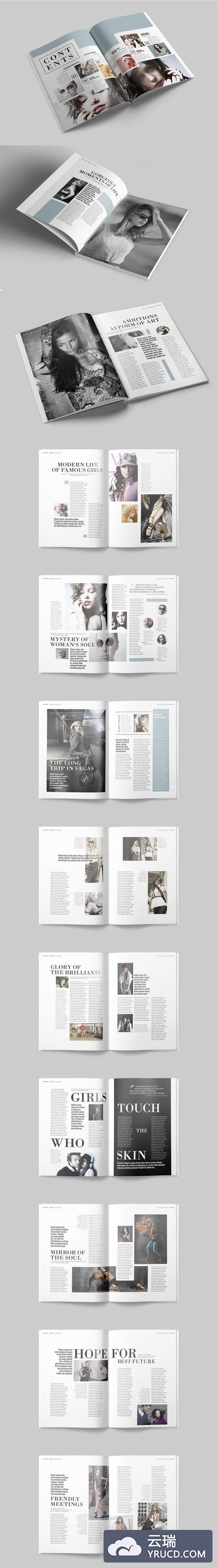 优秀的时尚杂志画册模板下载[indd]