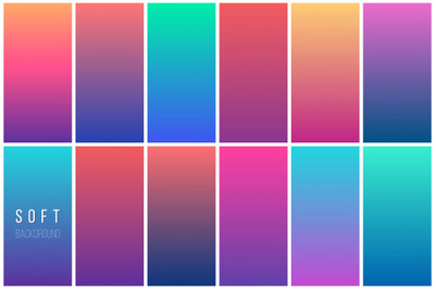 抽象彩色渐变科技背景 Abstract colorful vector background collection Vector