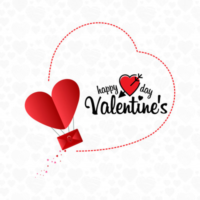 快乐情人节爱心元素背景 Happy valentine's day email concept background Vector