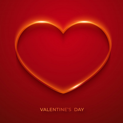 情人节贺卡插图红色背景