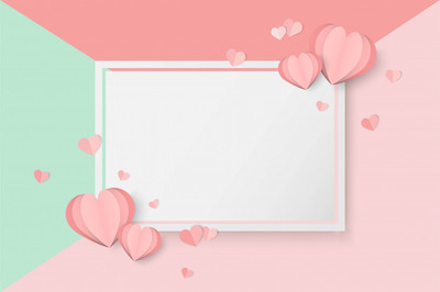 粉色爱心情人节背景