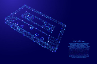 蓝色细线磁带素材