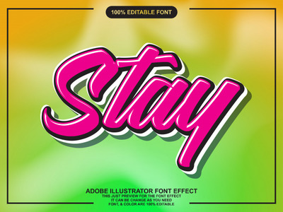 AI海报特效矢量字体