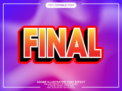 简单大胆的现代AI特效字体