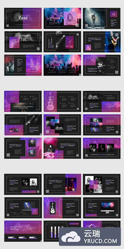 俱乐部和Power音乐PPT模板下载