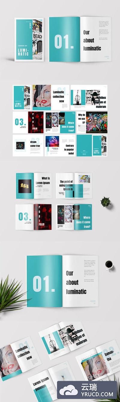 波普艺术个人作品集/杂志画册模板