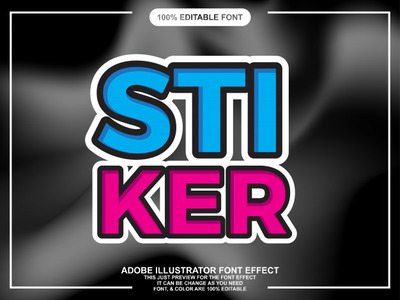 酷酷的贴纸特效字体