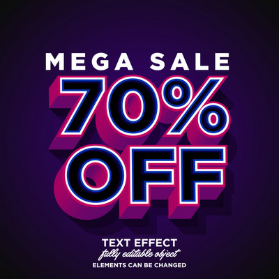 现代销售海报AI字体效果