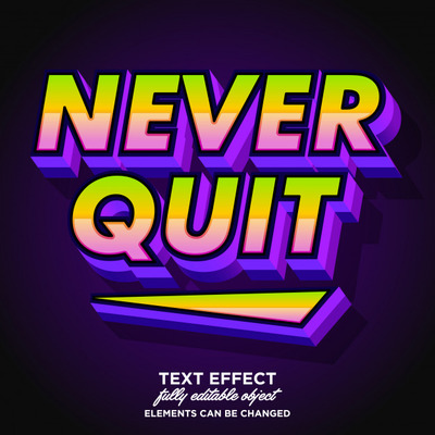 彩色现代文本广告风格字体