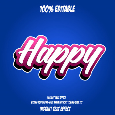 快乐广告特效字体