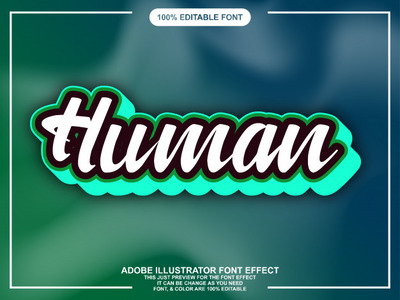 简单现代化广告特效字体