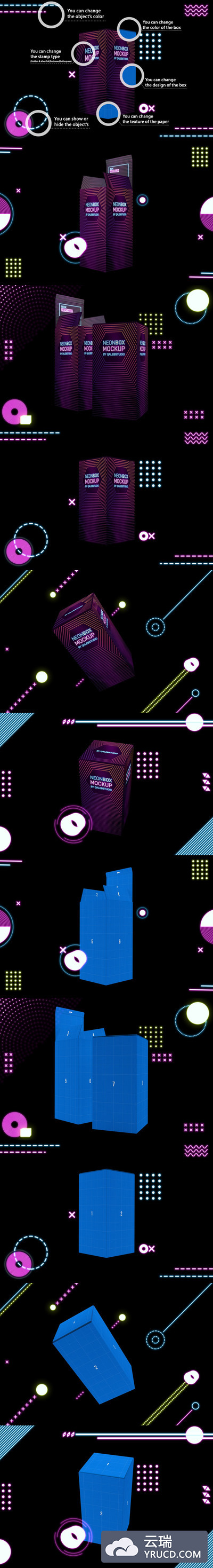 霓虹灯场景的效果样机下载[PSD]