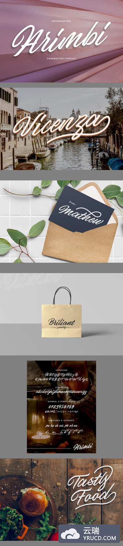 时尚高端简约Arimbi手写英文字体