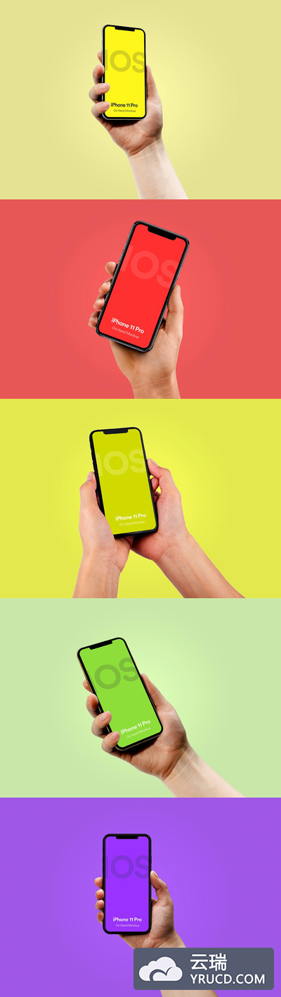 iPhone 11 Pro 手持手机样机下载[PSD]