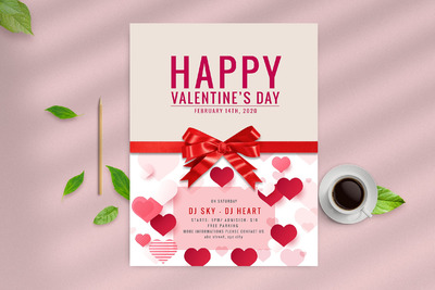 情人节海报模板设计下载[Ai]
