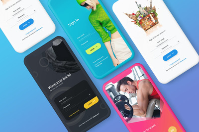 APP注册页面设计模板下载[Sketch]