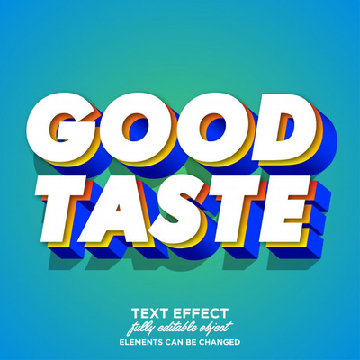 彩色3d广告特效字体