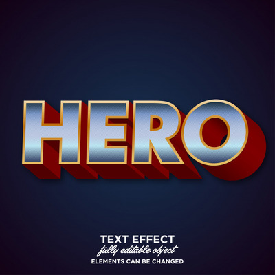 现代英雄贴纸特效字体