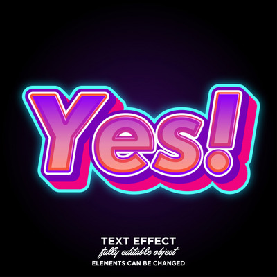 现代彩色广告特效字体