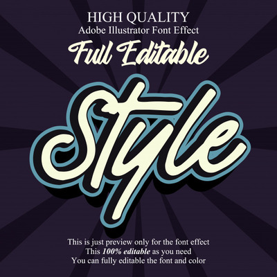 独特风格广告特效字体