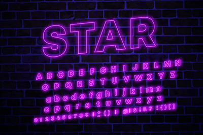 霓虹灯广告特效字体