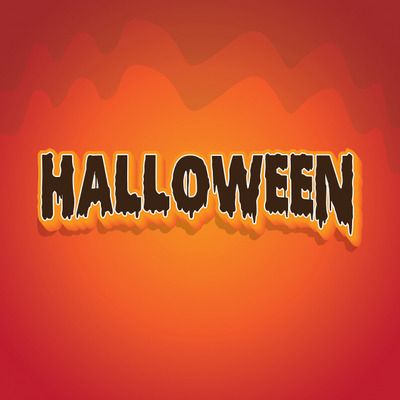 万圣节文字标志字体效果