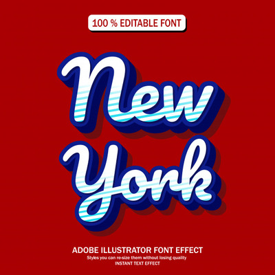 经典AI广告特效字体